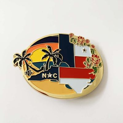 شراء مشبك حزام بشعار مخصص للرجال والنساء تصميم بالجملة ذهبي مسدس من الفولاذ المقاوم للصدأ مشبك حزام معدني online manufacture