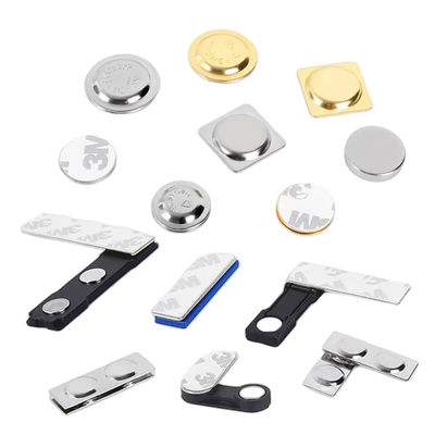 Neodymium Rectangular Badge Magnet Adhesive Custom Magnetic Name Tags