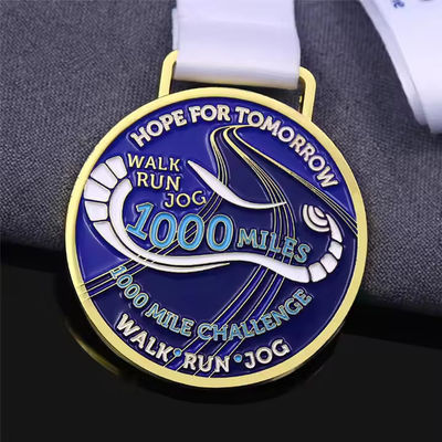 WTD Wholesale 3D Gold Award Marathon Running Sport Medal Customized Zinc Alloy UV Printed Silver Economical Custom Medals