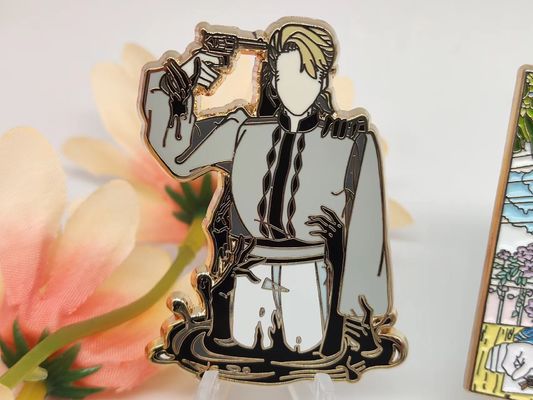 شراء 1.5 Inch Soft Enamel Lapel Pin Custom Zinc Alloy Metal Badge for Branding online manufacture