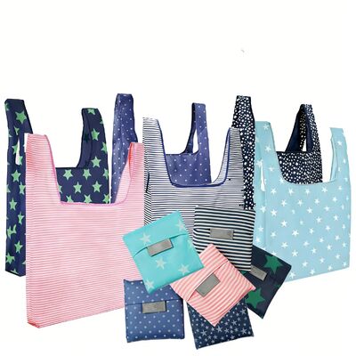 سعر جيد Water Resistant Eco-Friendly Folding and Portable Oxford Cloth Shopping Tote Grocery Bag with Custom Logo Printing (in stock) الانترنت