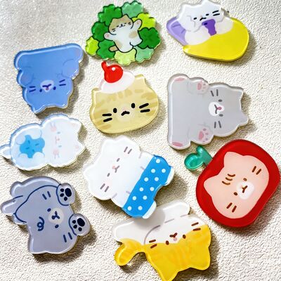 شراء دبوس أكريليك بشعار مطبوع مخصص مع مشبك مغناطيسي ووجه مقطوع ناعم للدبابيس والشارات المخصصة online manufacture