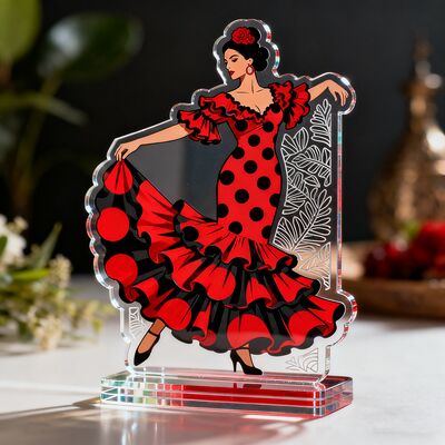 شراء عقدة أكريليك مزدوجة الجانبين شفافة تدوير اللوحة شفافة عقدة أكريليك بشرية شخصية مكتب الزينة Gif online manufacture