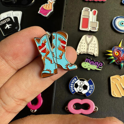 شراء ملصق هاتف معدني مخصص - تصميم شارة تذكارية فريدة من نوعها لديكور الهاتف المحمول online manufacture