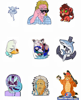 دبوس المينايل الناعم المخصص مع النهاية اللامعة للانمي والرسوم المتحركة - شارة معدنية شخصية