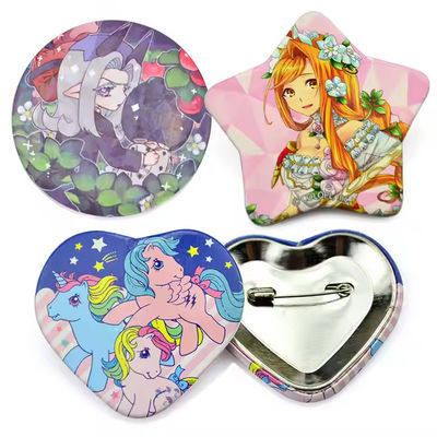 صناعة القطع اليدوية بيع مباشر منخفض السعر شارات الزر المخصصة دبوس شعار مطبوع فارغ زبدة أجزاء شارة الزر 37 ملم 58 ملم