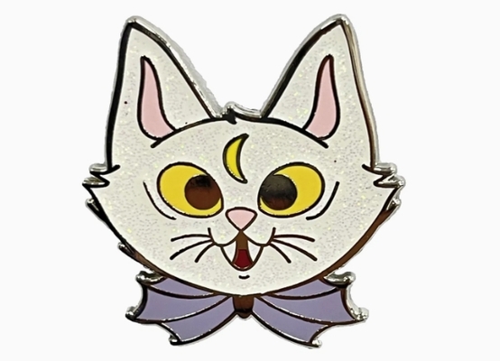 Custom Lapel Pin With Chain Metal Badge Gold Spinning Design Cartoon Anime Soft Hard Enamel Pin Custom Lapel Pin