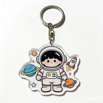 Custom Transparent Acrylic Keychain Cute and Colorful Animal Keychain