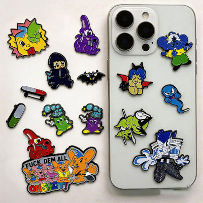 Custom Metal Phone Sticker – Unique Souvenir Pendant Badge Design for Mobile Phone Decor