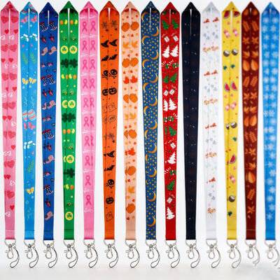 سعر جيد سلاسل مفاتيح البوليستر المخصصة مع طباعة الشاشة الحريرية مثالية لمفاتيح دراجة نارية شخصية. الانترنت