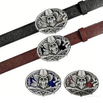 خيط حزام من سبائك الزنك الفضي القديم مع تفاصيل المينا اللونية الناعمة