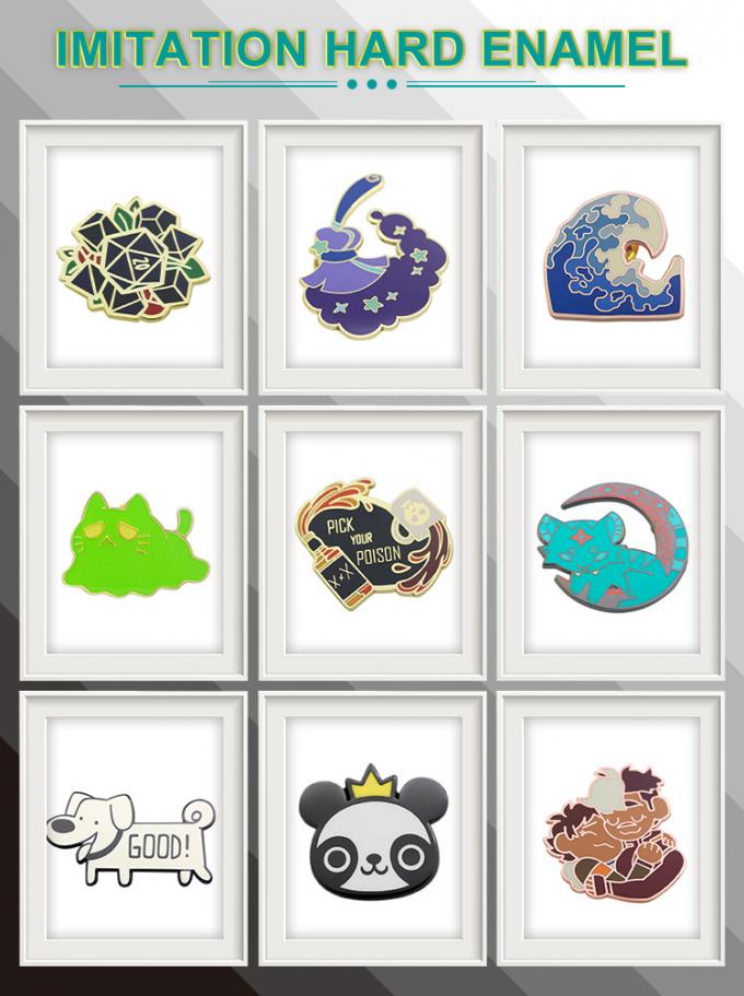 الدبوس المسمار المخصص لا يوجد حد أدنى من اللمعان البروشة الأنيمي الدبوس المسمار الصلب شارة اللابيل الناعمة 1